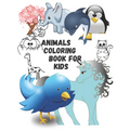 animals coloring book for kids: coloring book for kids ages 4-6 with black lined 60 pages 6x9inshes - Paperback