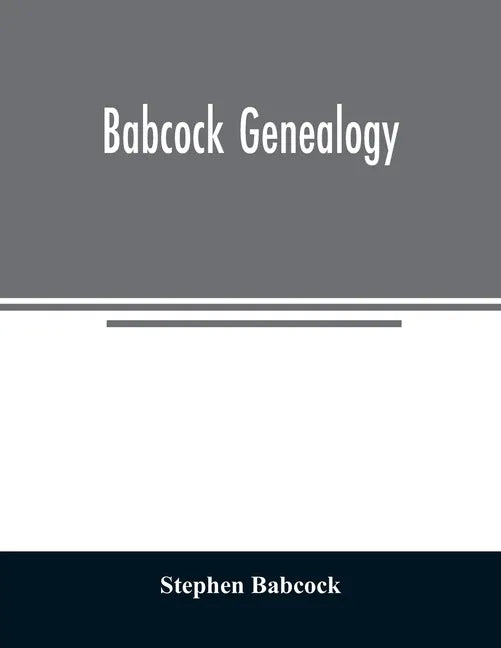Babcock genealogy - Paperback