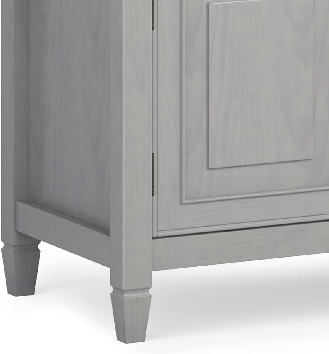 72 Inch Solid Wood TV Stand Fog Grey Up To 80 Inches