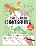 How to draw dinosaurs: 21 step-by-step drawings - Paperback