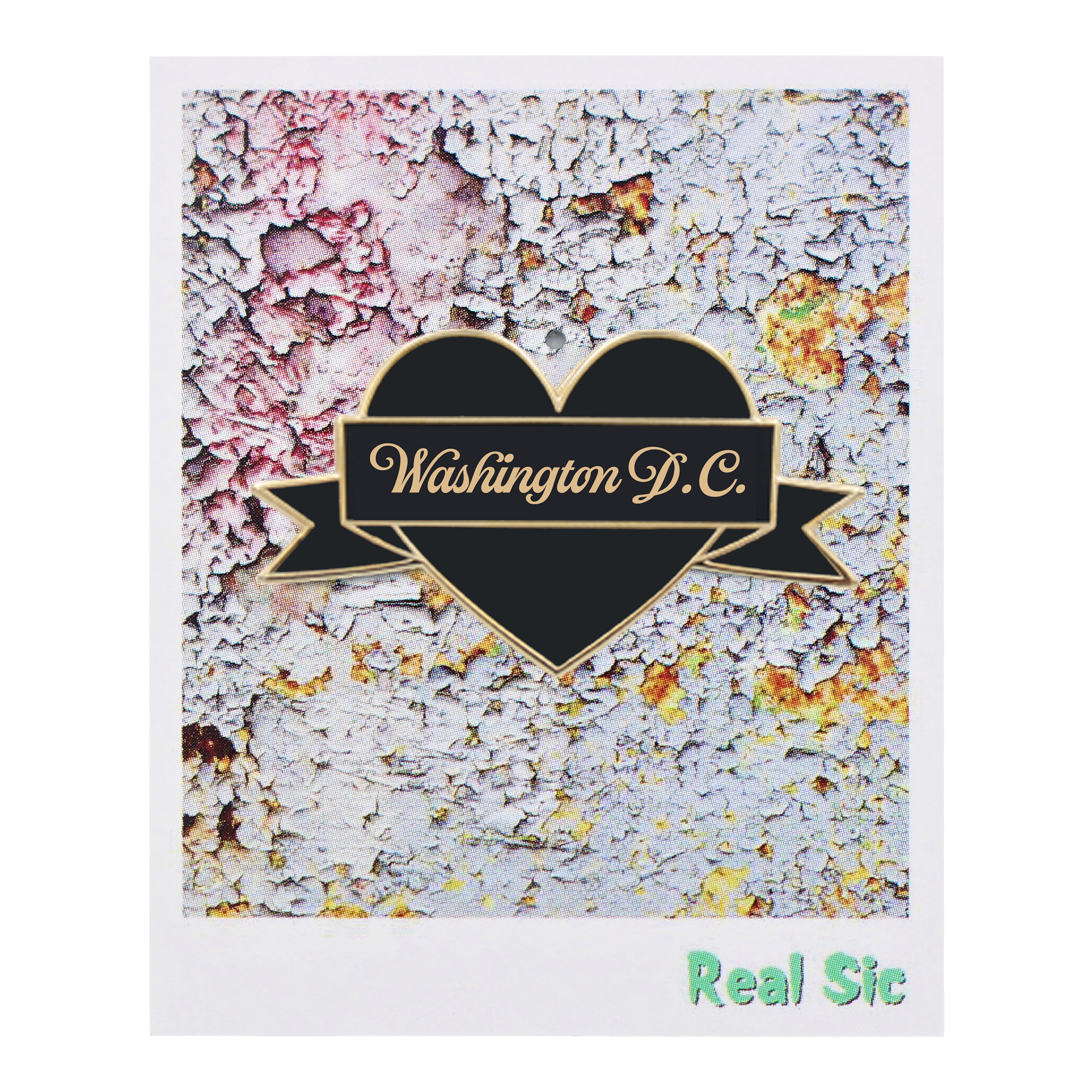 I Heart Washington D.C. Enamel Pin – Black & Gold City Pin