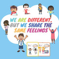 We Are Different, but We Share The Same Feelings: Emotions & Feelings Books For Kids - activity book for preschool - Paperback