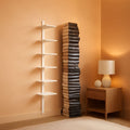 Invisible Floating Bookshelf Wall Mounted 8 Tier White