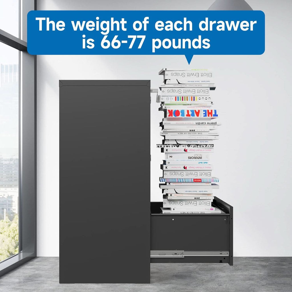 Lateral File Cabinet With Lock 3 Drawer For Legal Letter A4