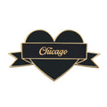 I Heart Chicago Enamel Pin – Black & Gold City Pin