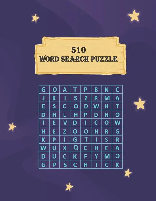 510 word search puzzle: Word Search Puzzle Activity Book with Solution for Adults, seniors and For All Puzzle Fans ( challenging brain ) - Paperback