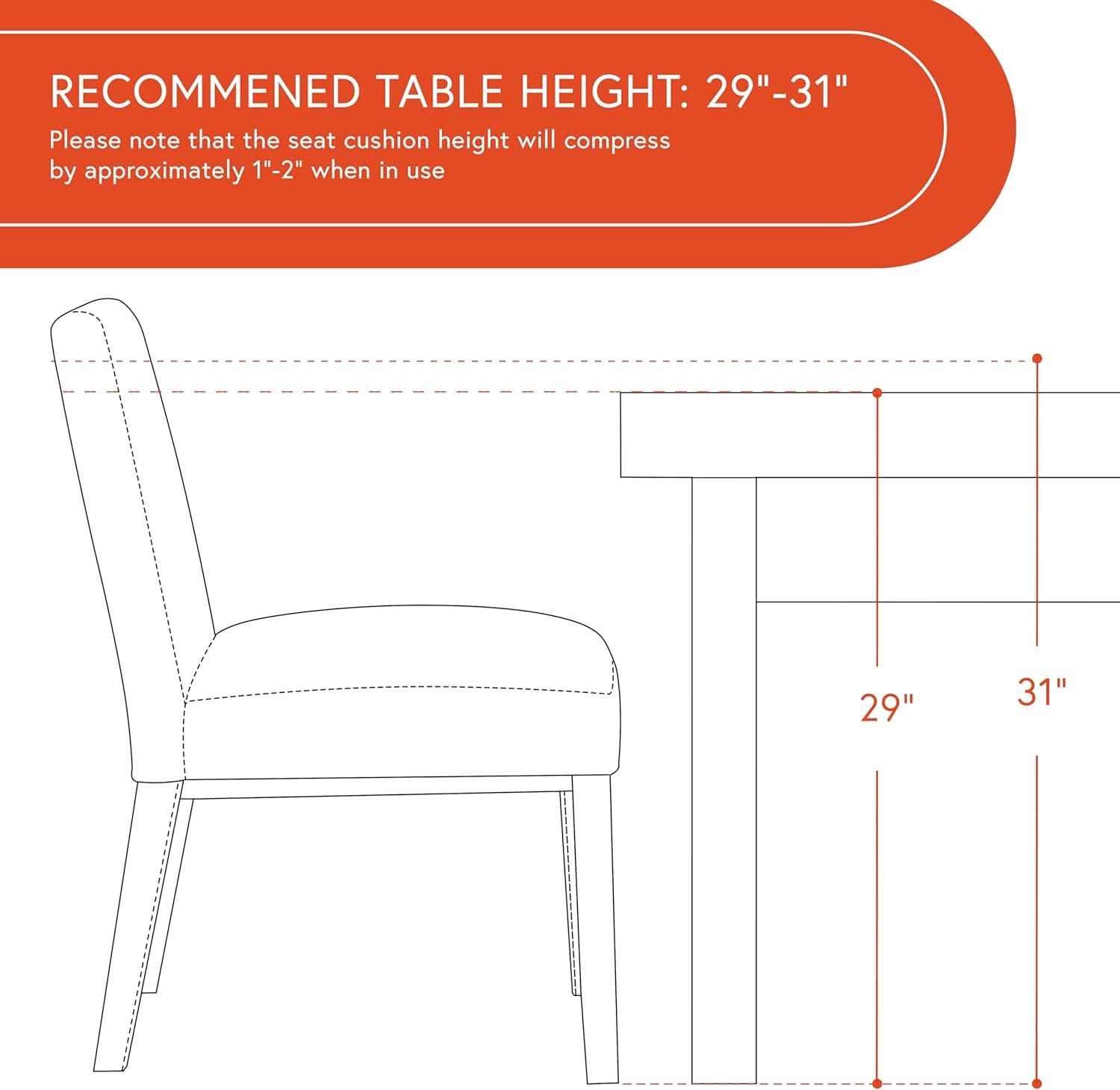 Dining Chair With Stain Resistant Fabric 19 Inch Seat