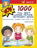 1000 Full Sight Words Picture Dictionary Book English Romanian Educational Games for Kids 5 10: First Sight word flash cards learning activities to bu - Paperback
