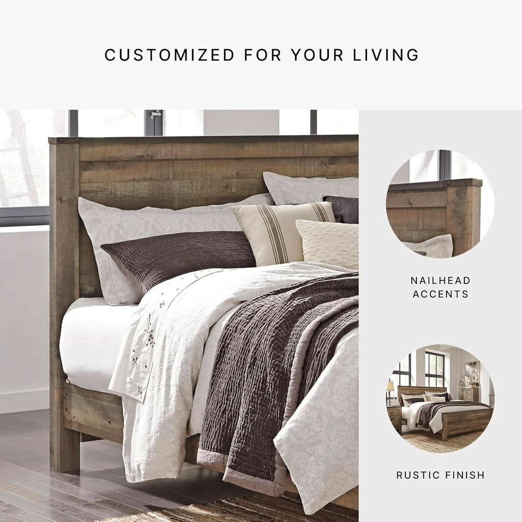 Rustic King Headboard with Charming Plank Details
