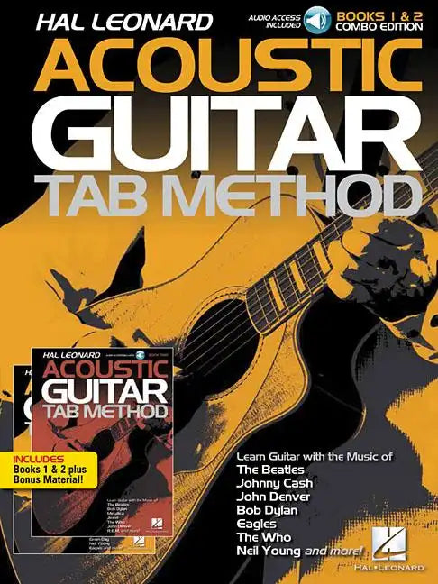 Hal Leonard Acoustic Guitar Tab Method - Combo Edition: Books 1 & 2 with Online Audio, Plus Bonus Material - Paperback