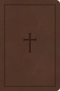 CSB Large Print Compact Reference Bible, Brown Leathertouch - Imitation Leather