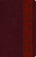 ESV Large Print Personal Size Bible, Red Letter (Trutone, Mahogany, Trellis Design) - Imitation Leather