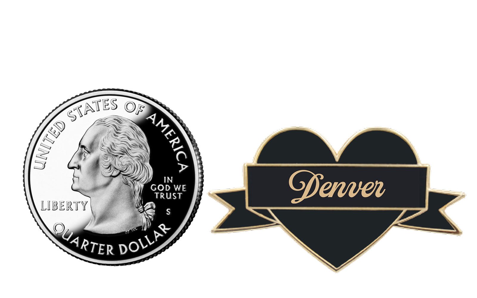 I Heart Denver Enamel Pin – Colorado Souvenir Pin