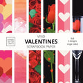 Vivid Valentine Scrapbook Paper: 8x8 Cute Designer Patterns for Decorative Art, DIY Projects, Homemade Crafts, Cool Art Ideas - Paperback