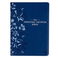 The Spiritual Growth Bible, Study Bible, NLT - New Living Translation Holy Bible, Faux Leather, Navy - Leather