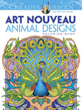 Creative Haven Art Nouveau Animal Designs Coloring Book - Paperback