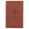 KJV Holy Bible, Giant Print Standard Size Faux Leather Red Letter Edition - Ribbon Marker, King James Version, Brown - Leather