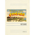 Vintage Lined Notebook Greetings from Chicago, Illinois - Paperback