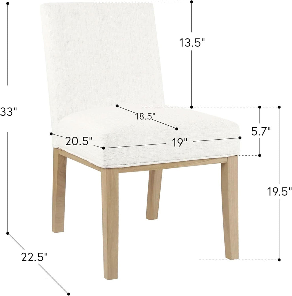 Dining Chair With Stain Resistant Fabric 19 Inch Seat