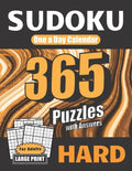 Sudoku One a Day Calendar for Adults: Hard: 365 Puzzles with Answers - Paperback