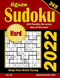 2022 Jigsaw Sudoku: 365 Hard Puzzles for Every Day of the Year: Keep Your Brain Young - Paperback