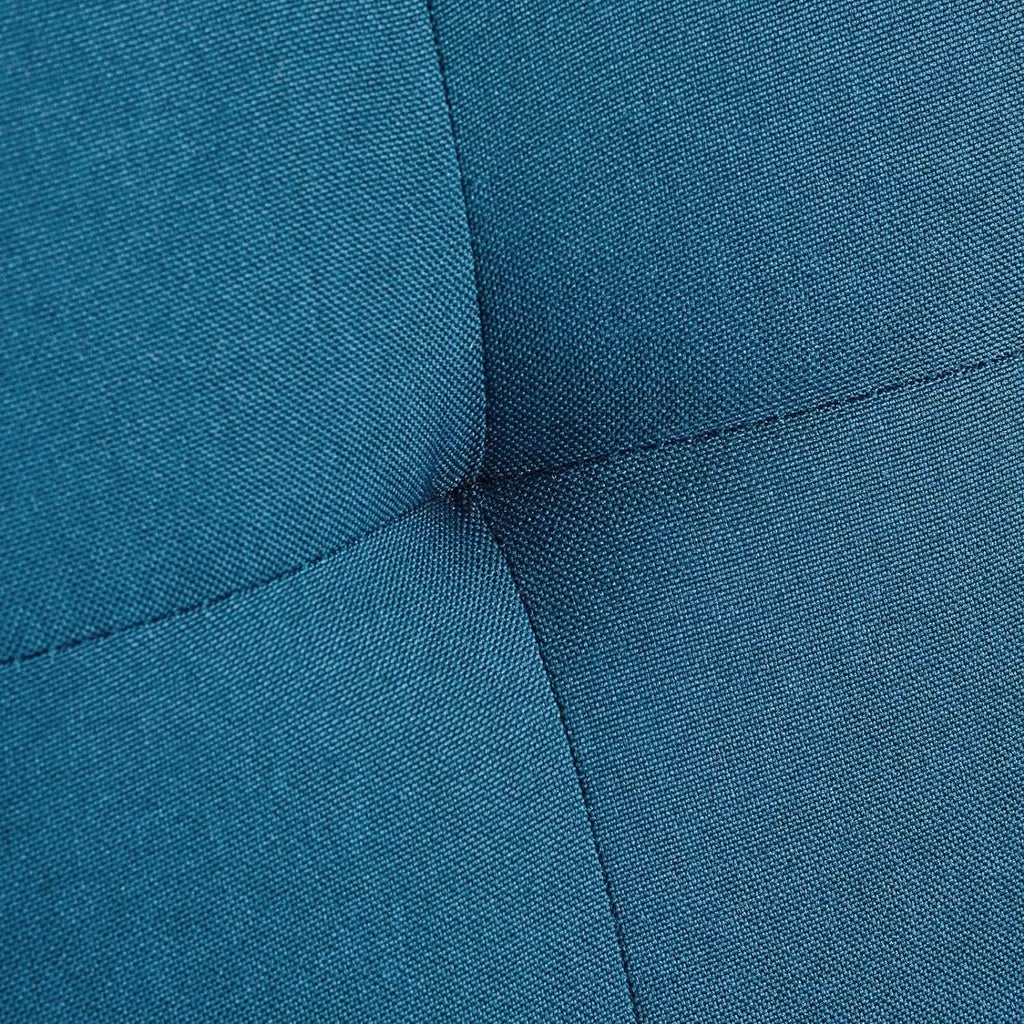 Aqua Blue Convertible Sofa Bed With Adjustable Angles