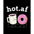 hot.af: Blank Cookbook To Write In Her Favorite Latte, Cappucino, Espresso, Frappuccino, Chai, Tea Recipes & Ingredients - 8" - Paperback