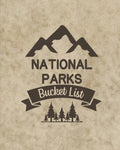 U. S. National Parks Bucket List Book: Adventure And Travel Log Book, List Of Attractions For 63 National Parks To Plan Your Visits, Journal, Organize - Paperback