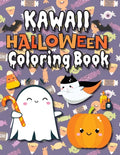 Kawaii Halloween Coloring Book: (Ages 4-8, 6-12, 8-12, 12+) Full-Page Monsters, Spooky Animals, and More! (Halloween Gift for Kids, Grandkids, Adults, - Paperback