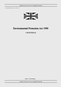 Environmental Protection Act 1990 (c. 43) - Paperback