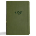 CSB Giant Print Reference Bible, Digital Study Edition, Olive Leathertouch - Imitation Leather
