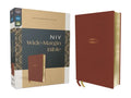 Niv, Wide Margin Bible (a Bible That Welcomes Note-Taking), Leathersoft, Brown, Red Letter, Comfort Print - Imitation Leather