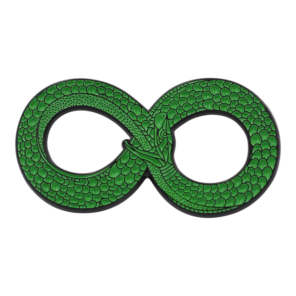 Ouroboros Enamel Pin – Occult Snake Pin with Real Gold